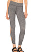 Sexy Dusty Grey Cutout Side Sports Leggings